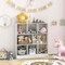 Costway 8-Cube Bookcase 41" Wooden Toy Storage Organizer for Kids Bookshelf Natural/White